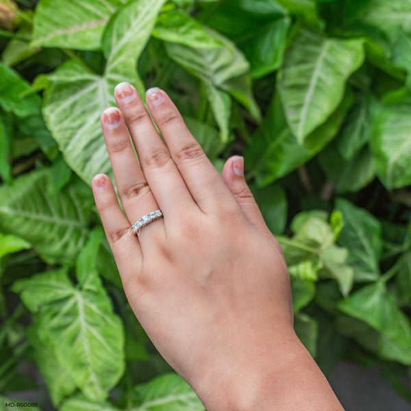 Five-Stone Trellis Ring 14K White Gold