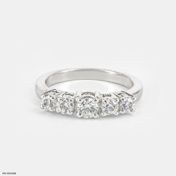 Five-Stone Trellis Ring 14K White Gold