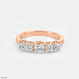 Five-Stone Trellis Ring 14K Rose Gold