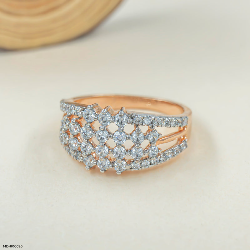 Francine Diamond Ring 14K Rose Gold