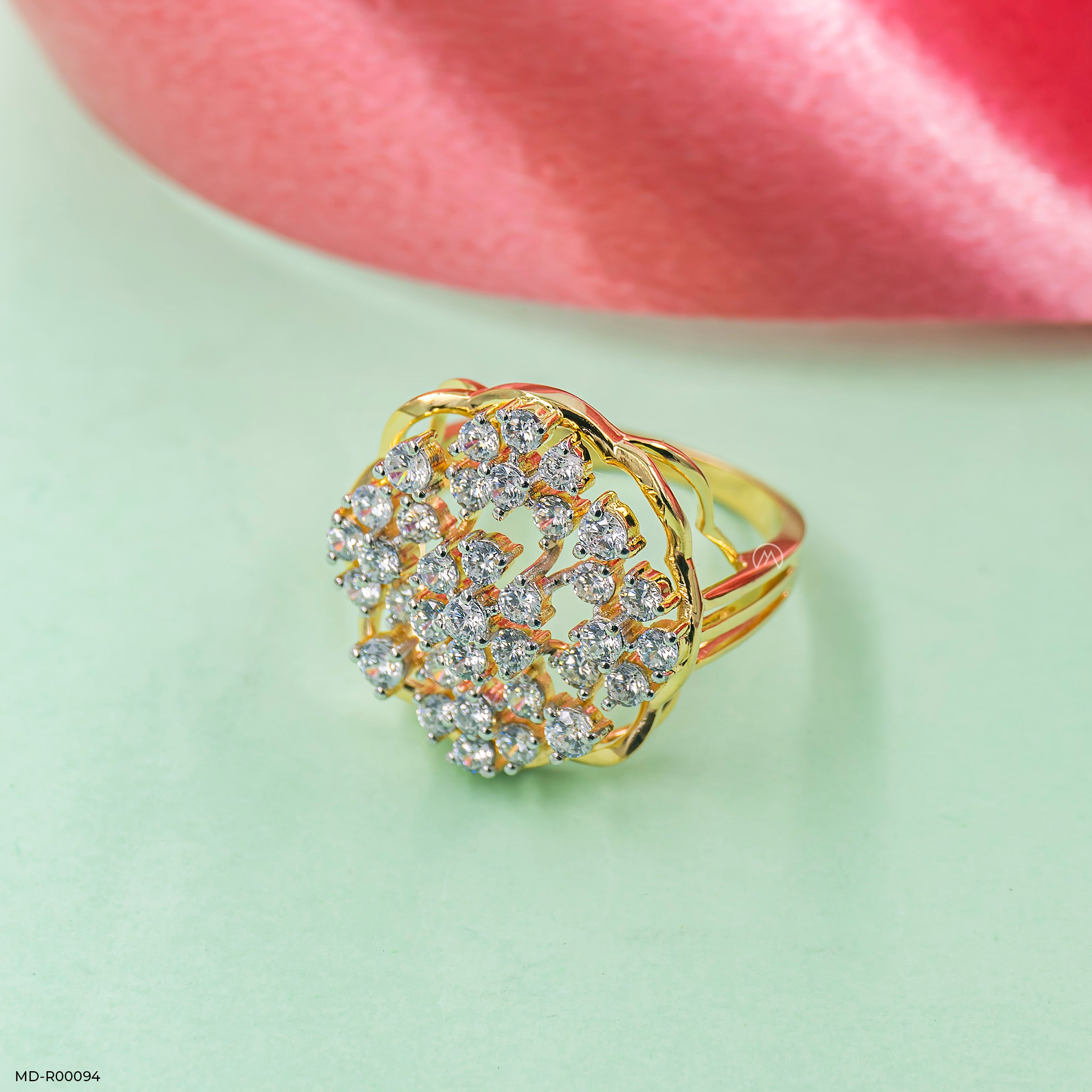 The Diamond Flower Cluster Ring 14K Rose Gold