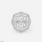 The Diamond Flower Cluster Ring 9K White Gold