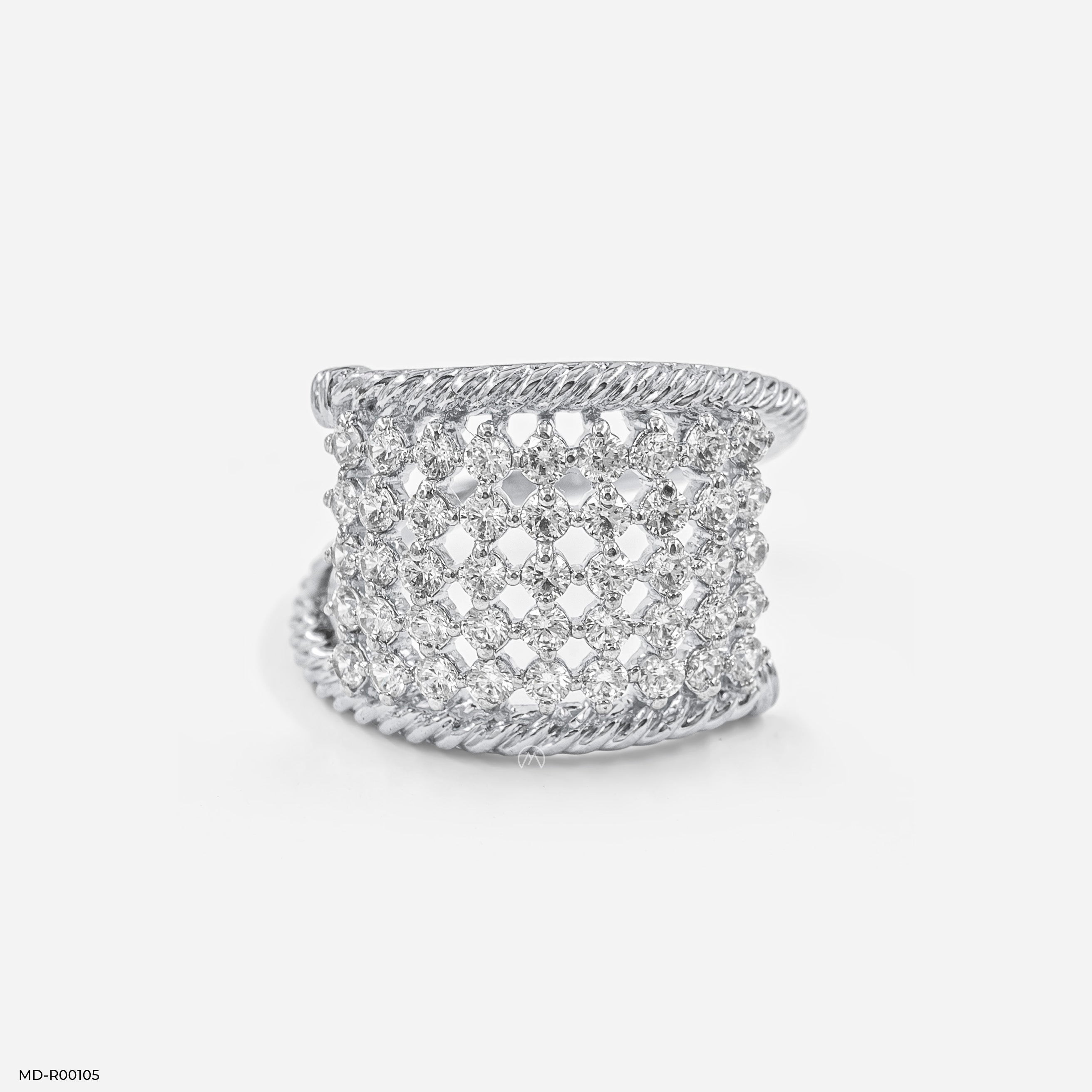 The Diamond Lattice Cuff Ring