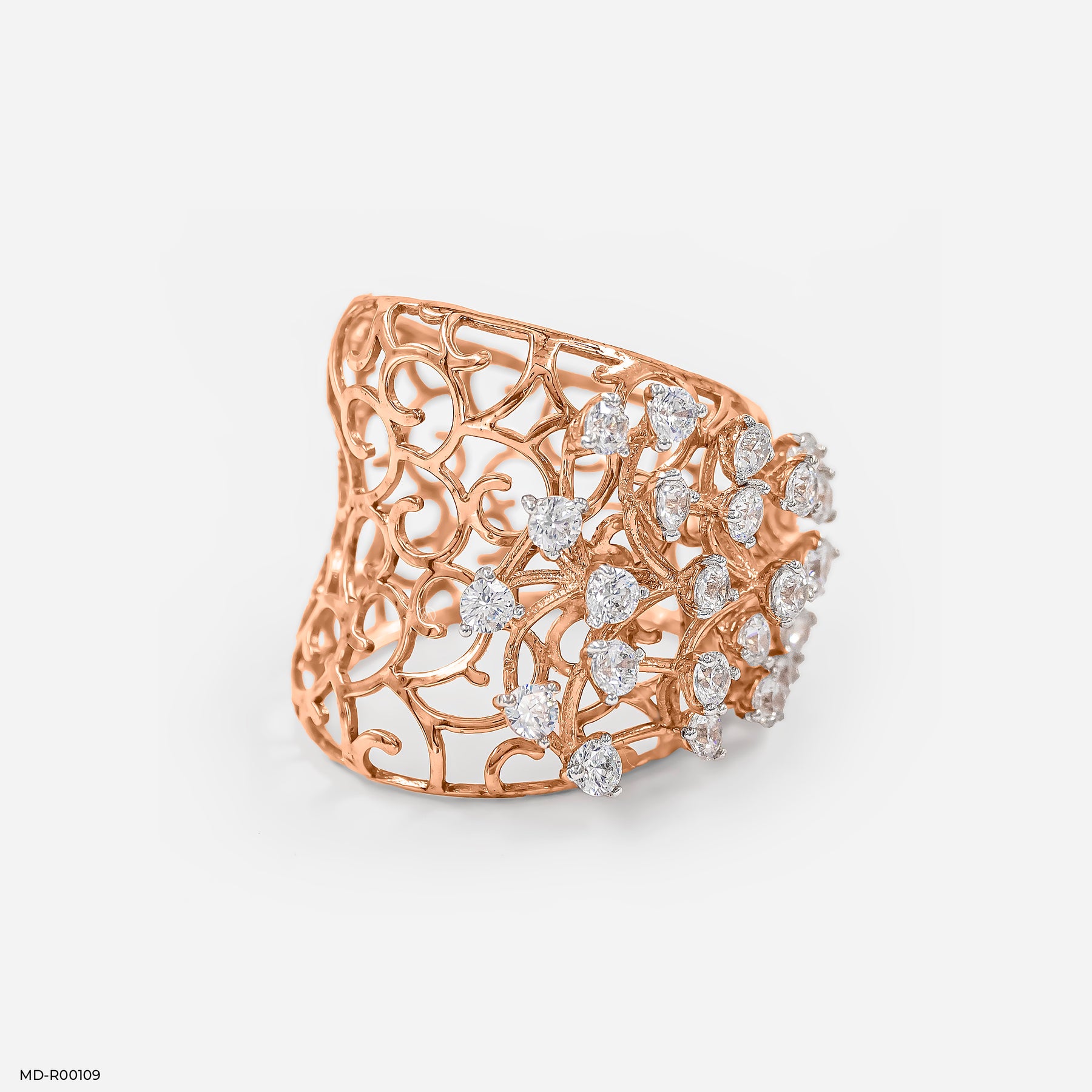 Ancient Glory Diamond Ring 18K Rose Gold