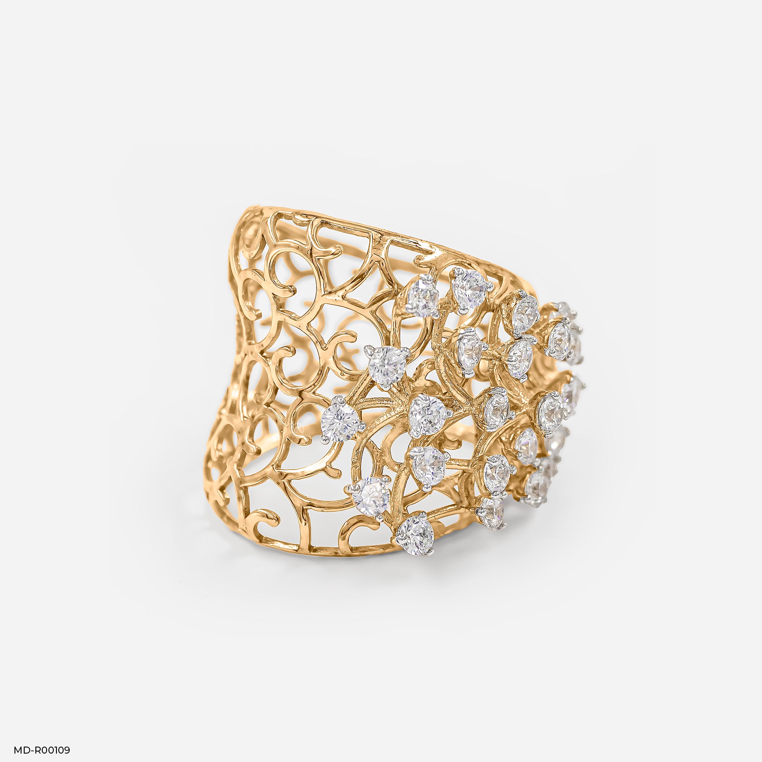 Ancient Glory Diamond Ring 18K Yellow Gold