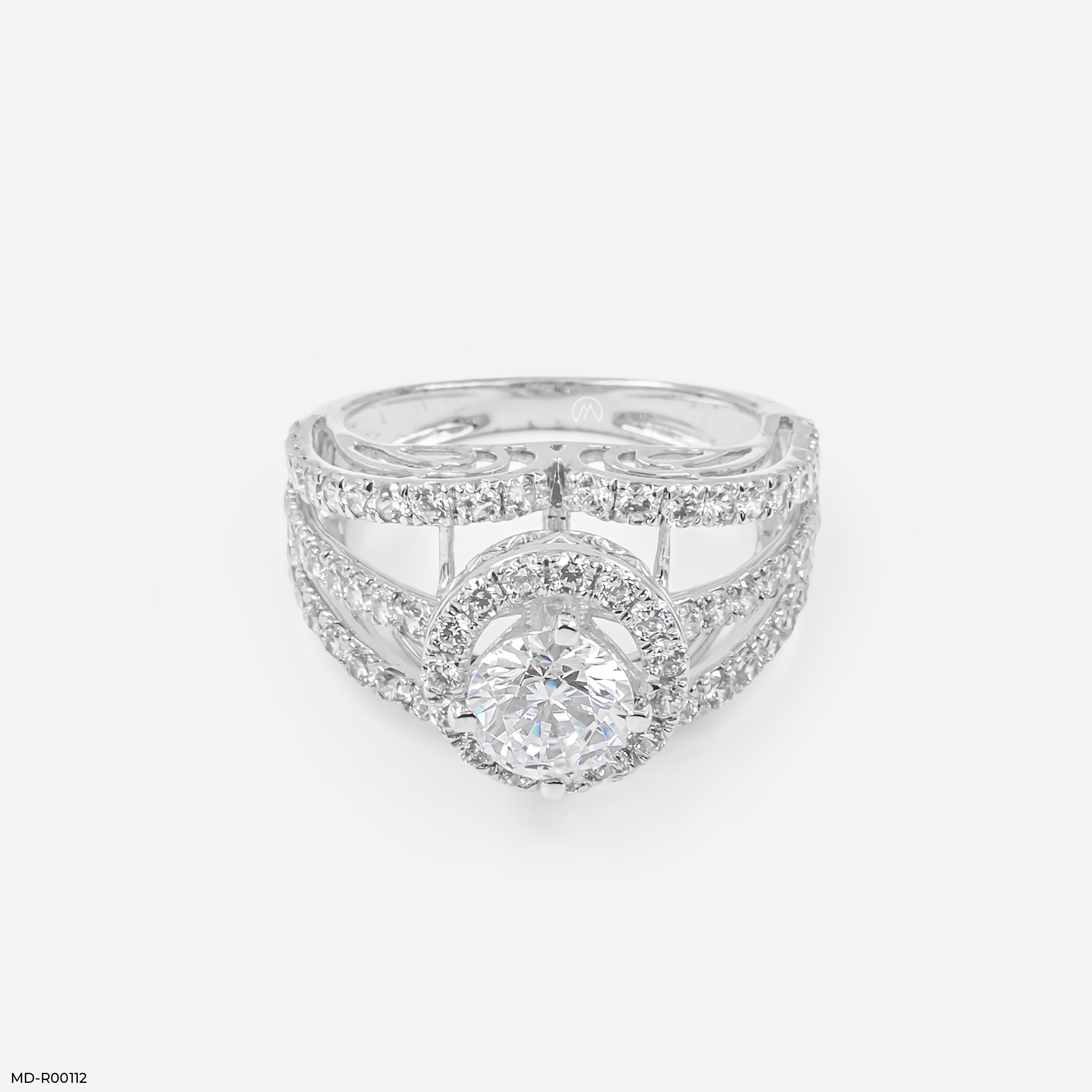Golden Nova Ring 9K White Gold