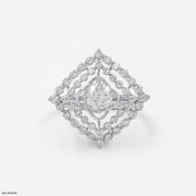 The Diamond Kite Ring 9K White Gold