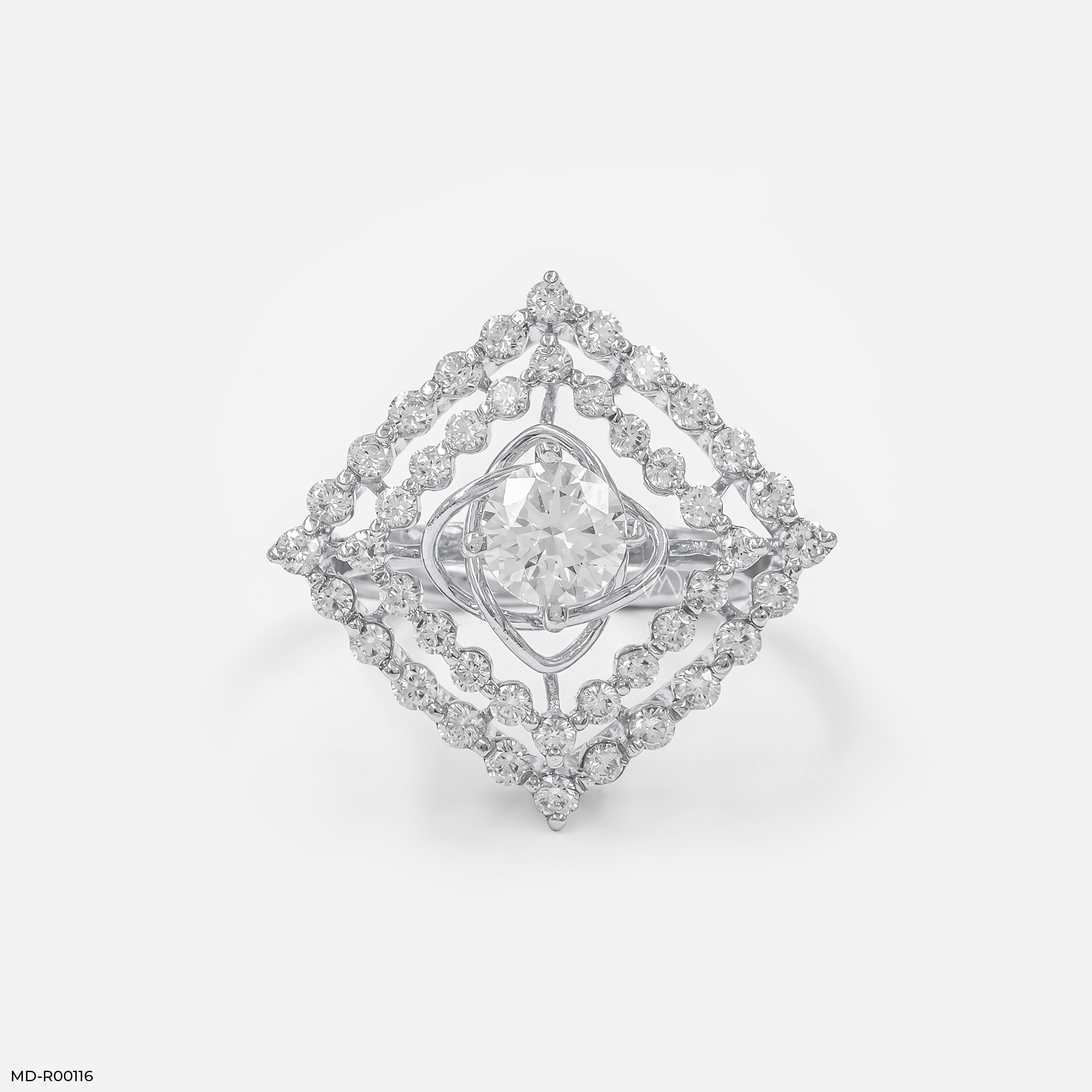 The Diamond Kite Ring 9K Rose Gold