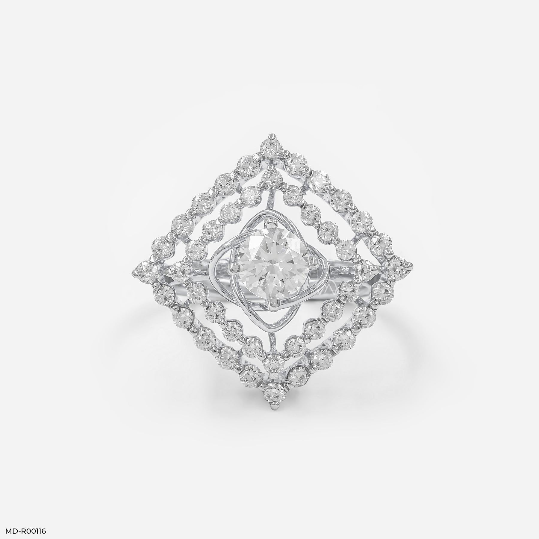 The Diamond Kite Ring 9K Yellow Gold