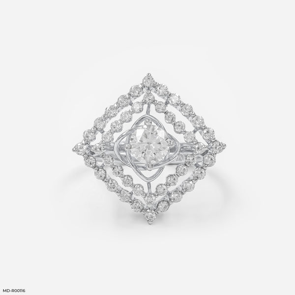The Diamond Kite Ring Platinum 950