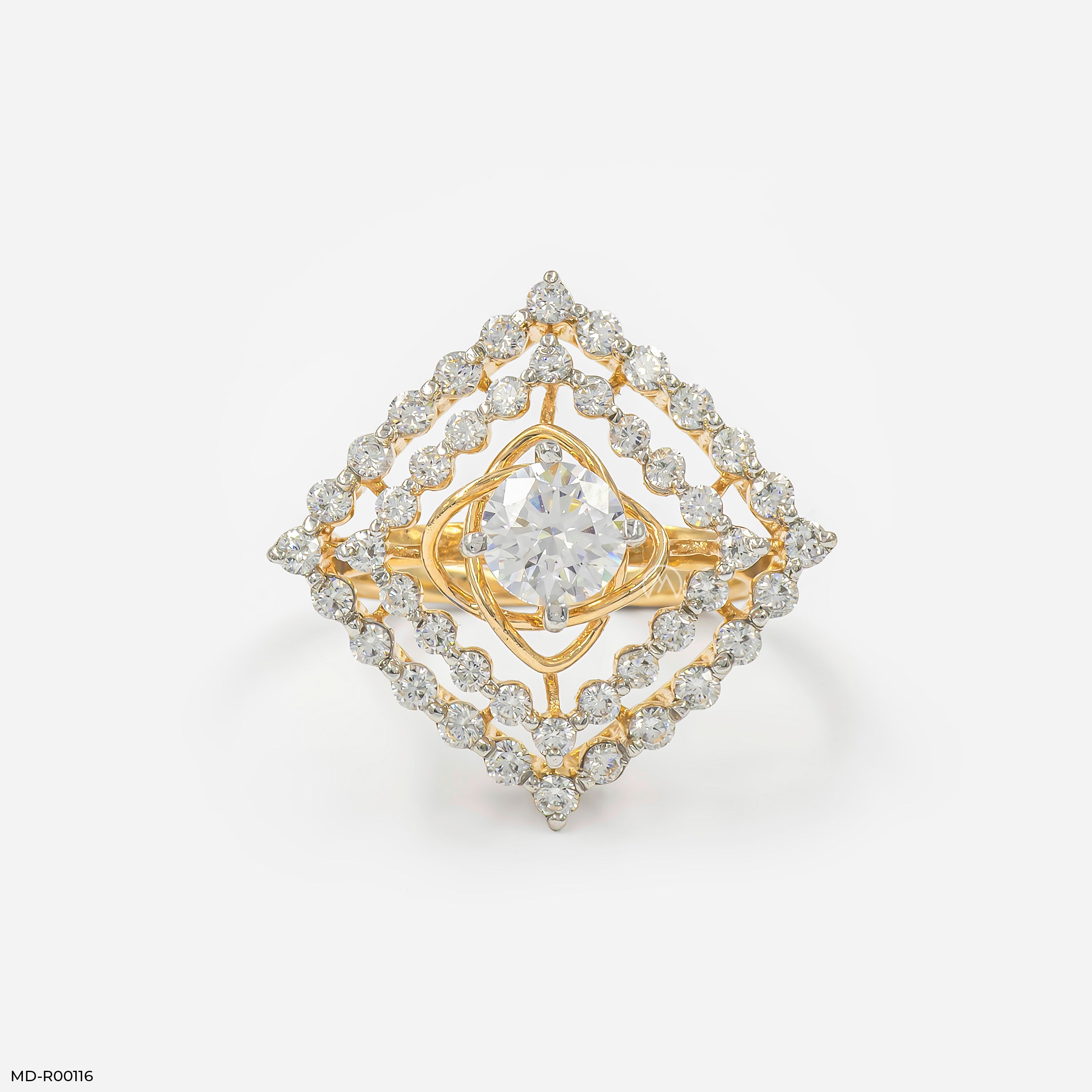 The Diamond Kite Ring 9K Rose Gold