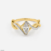 0.75 Carat Marquee Diamond Ring 9K Yellow Gold