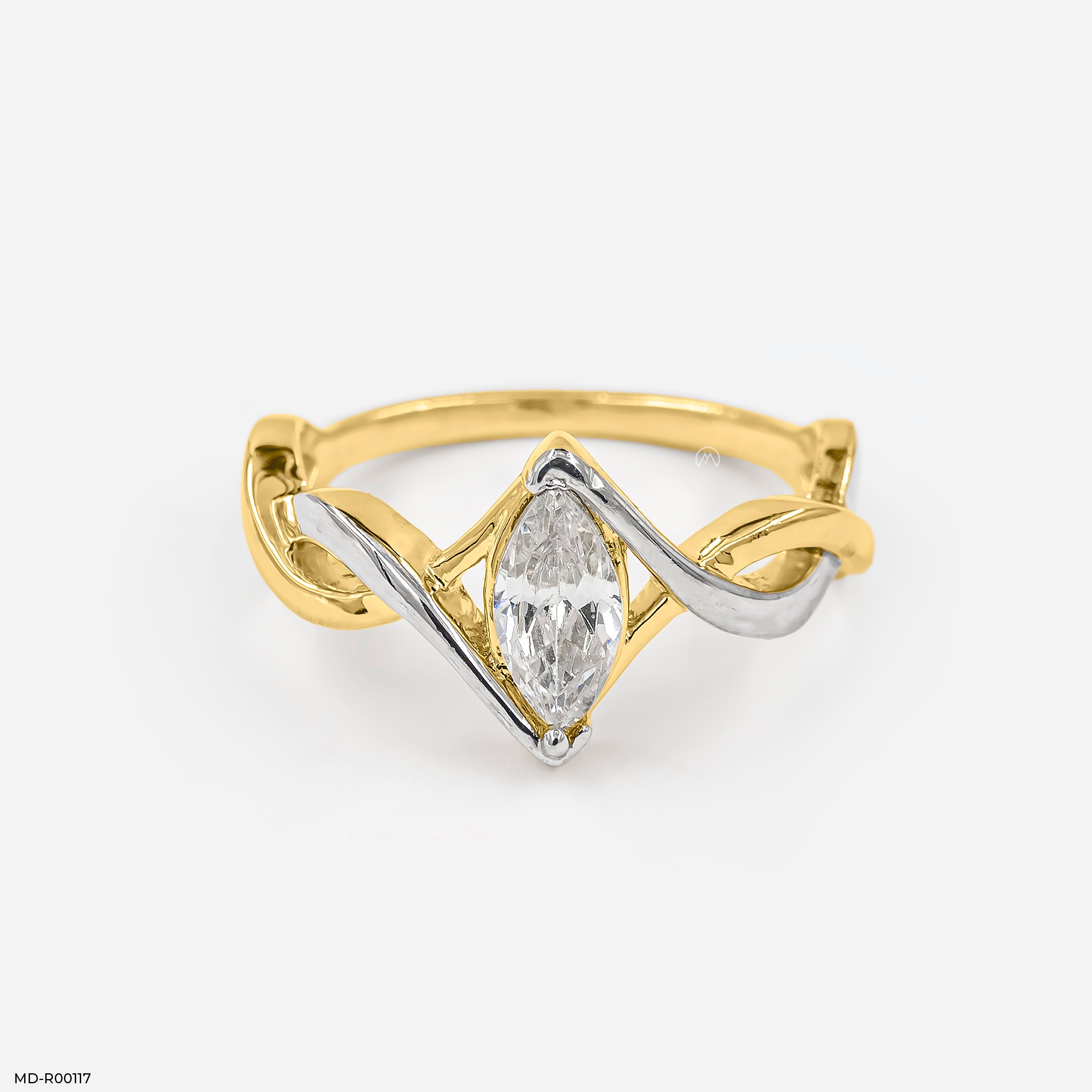 0.75 Carat Marquee Diamond Ring 9K Yellow Gold