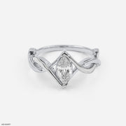 0.75 Carat Marquee Diamond Ring 9K White Gold