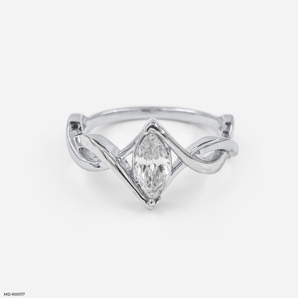 The Ave Marquee Diamond Rings 14K White Gold