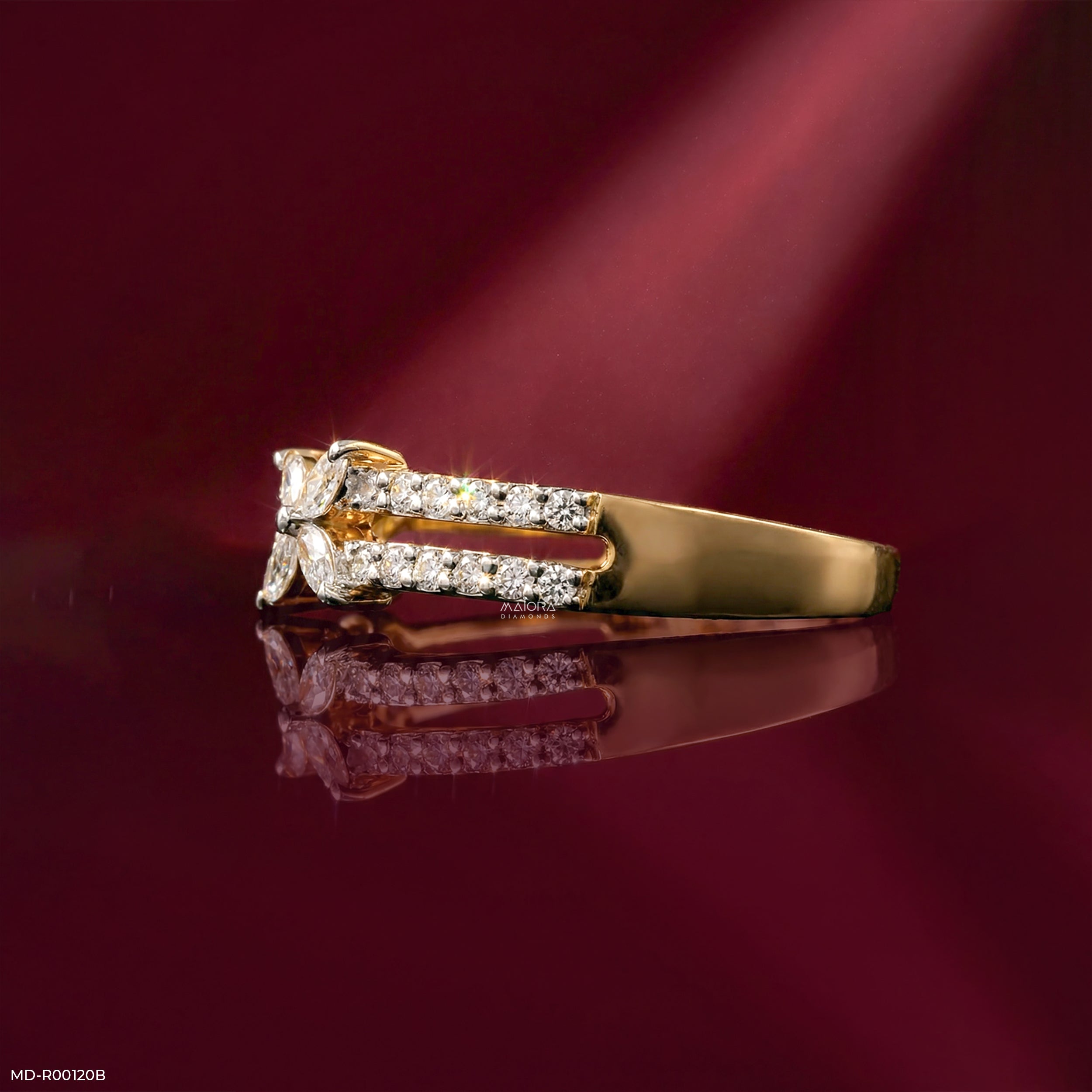 0.55 Carat Open Lab Diamond Band Ring