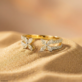 0.55 Carat Open Lab Diamond Band Ring 14K Yellow Gold