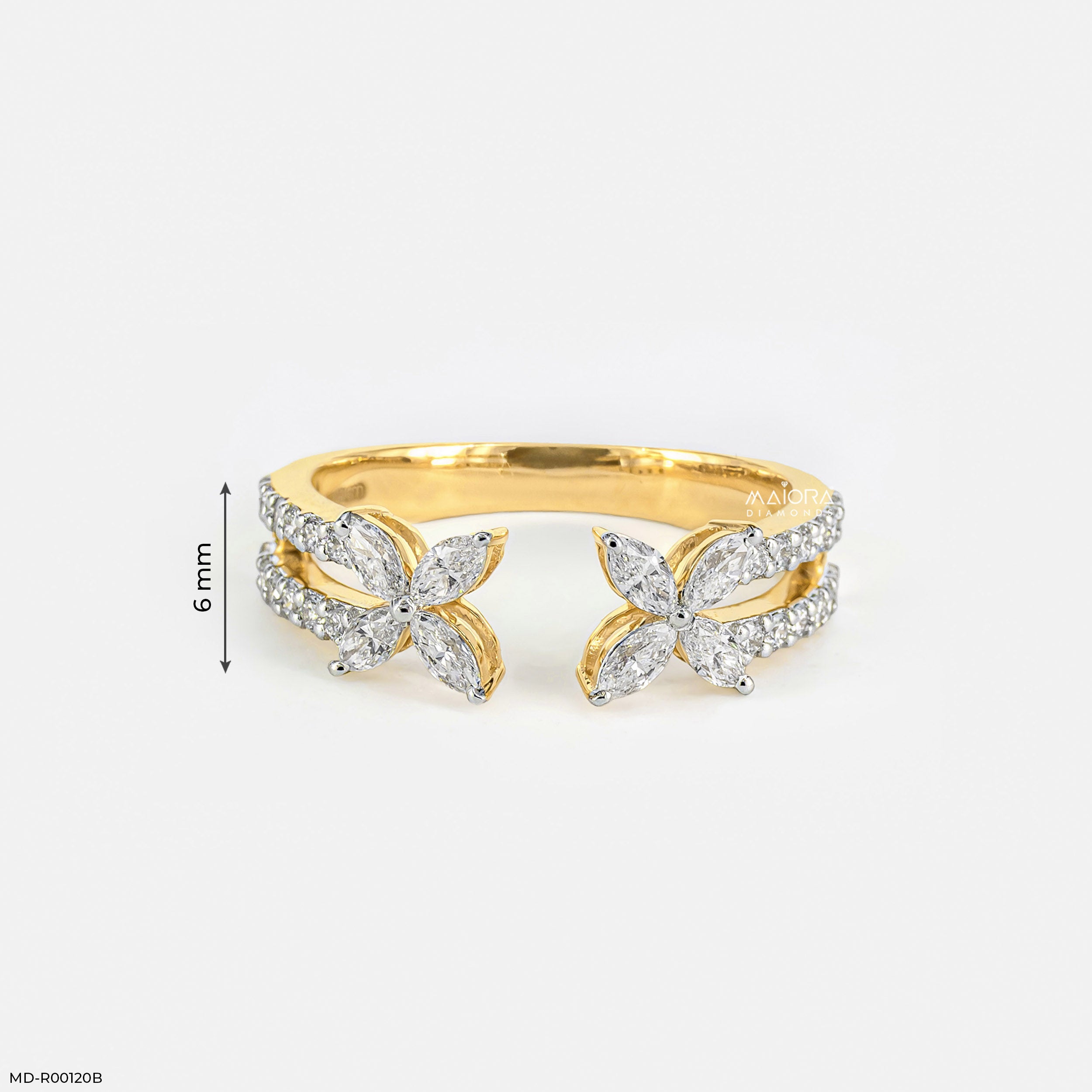 0.55 Carat Open Lab Diamond Band Ring
