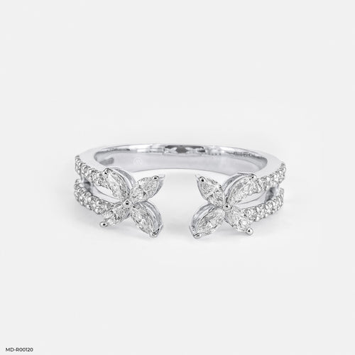 The Awry Paradise  Diamond Rings 14K Rose Gold