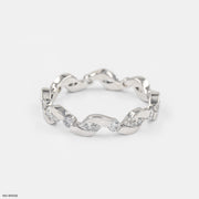Waterdrop Trail Diamond Rings 9K White Gold