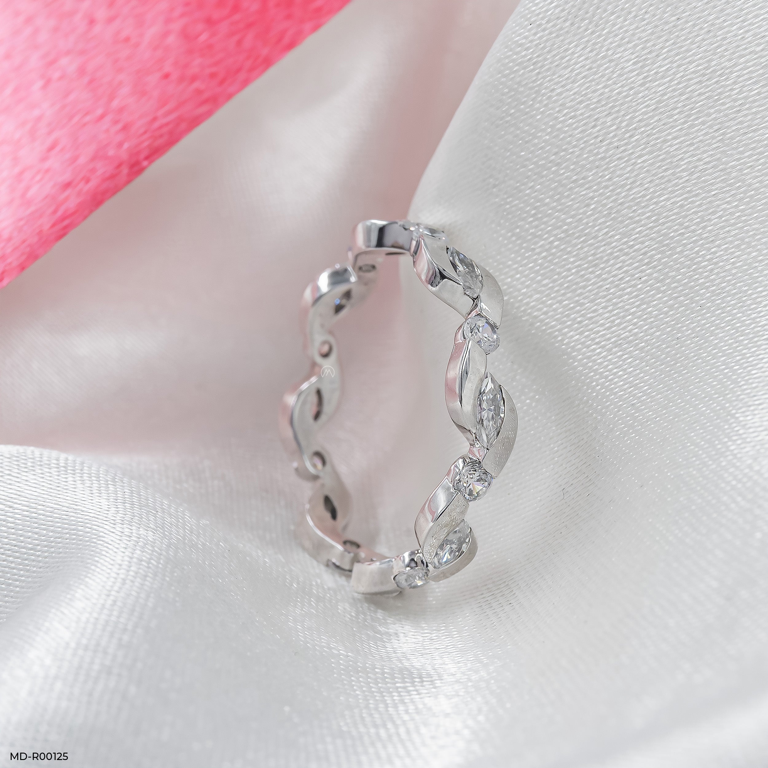 Waterdrop Trail Diamond Rings 9K Rose Gold