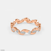 Waterdrop Trail Diamond Rings 9K Rose Gold