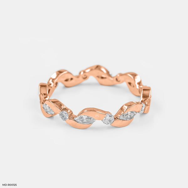 Waterdrop Trail   Diamond Rings 14K Rose Gold