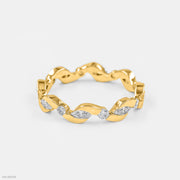 Waterdrop Trail Diamond Rings 9K Yellow Gold