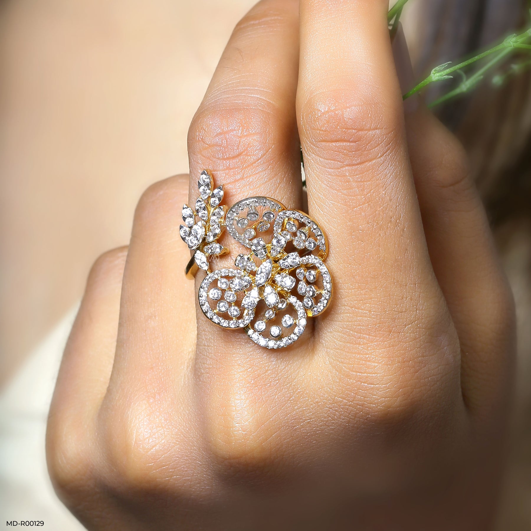 The Nature-Inspired Diamond Ring 14K Rose Gold