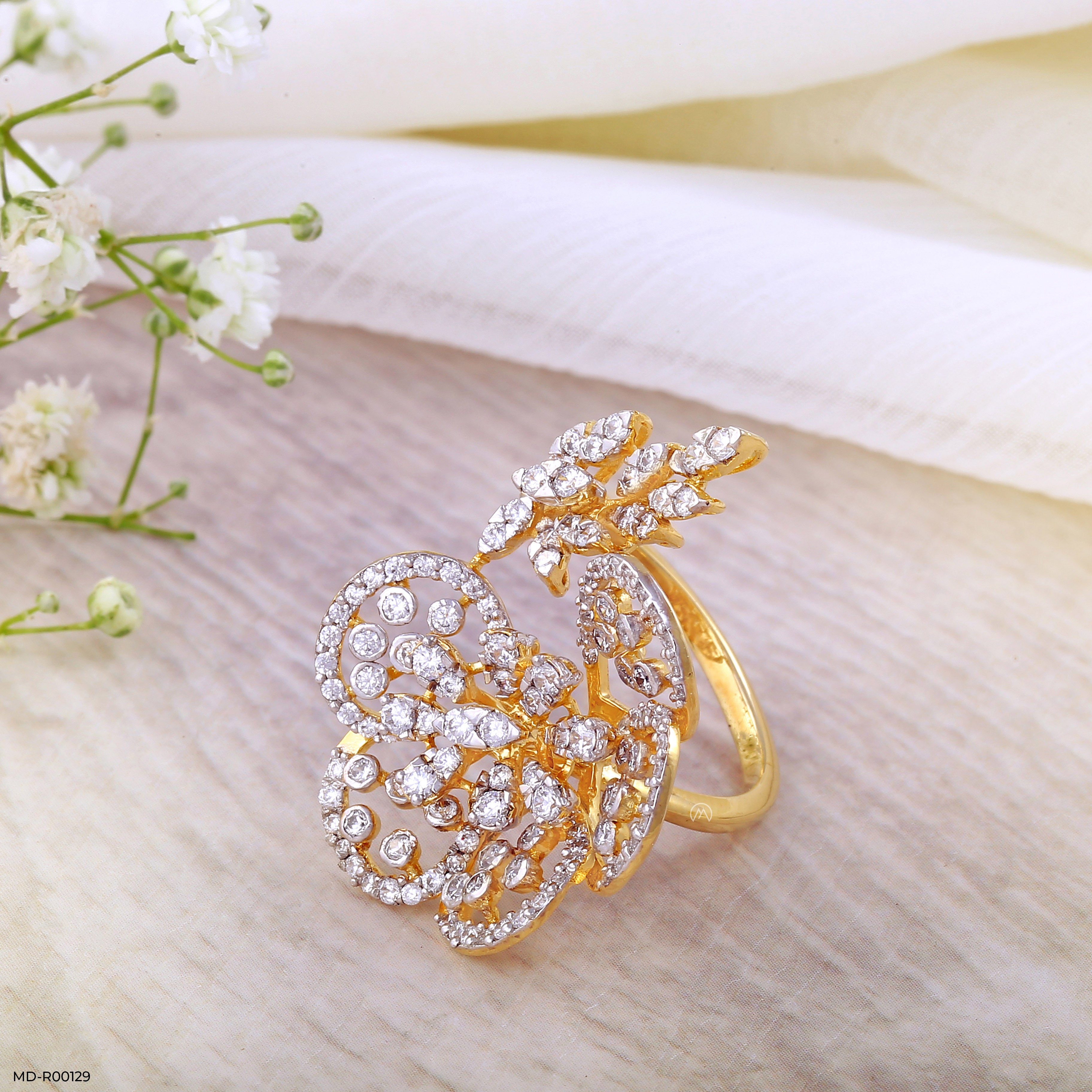 The Nature-Inspired Diamond Ring 9K Rose Gold