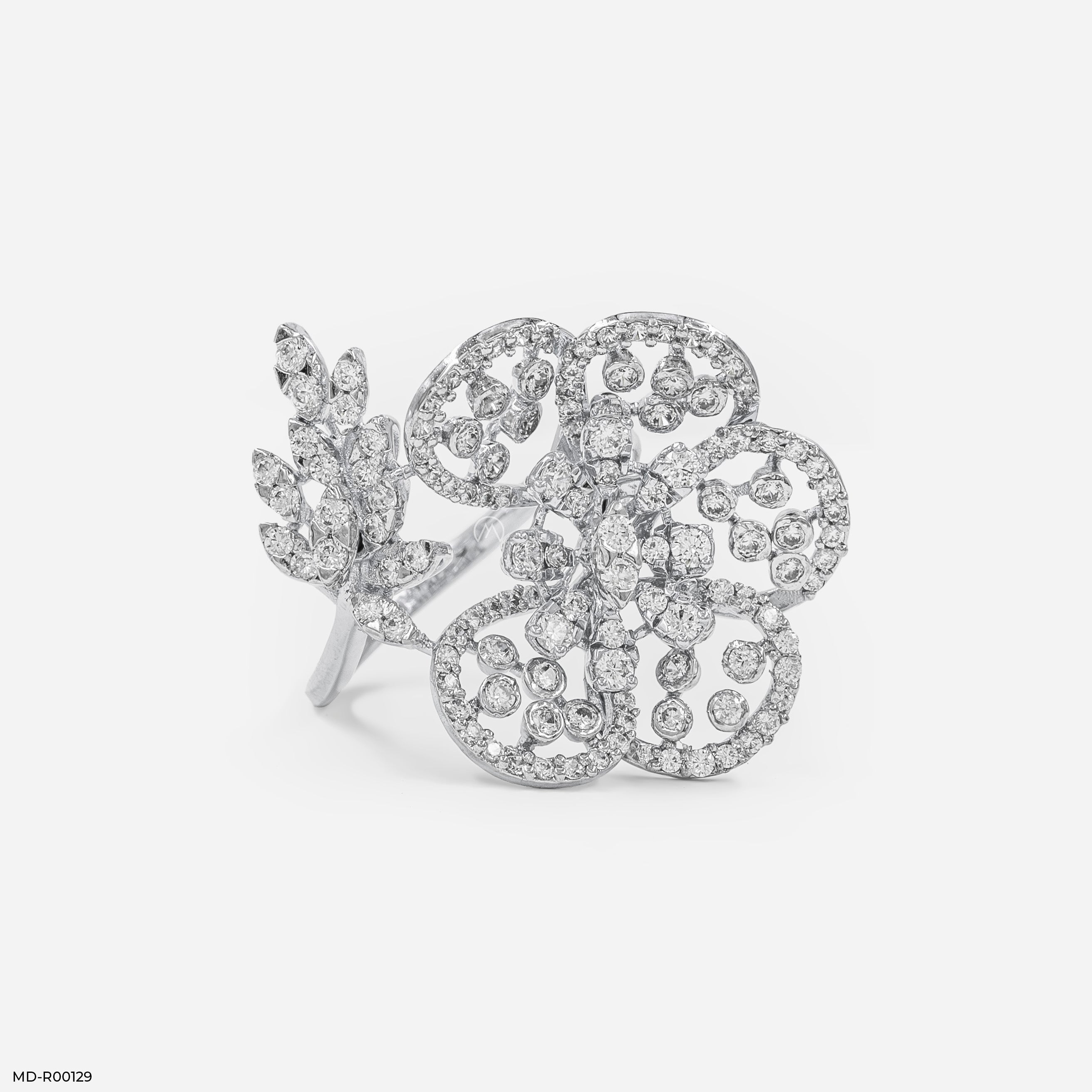 The Nature-Inspired Diamond Ring 9K White Gold