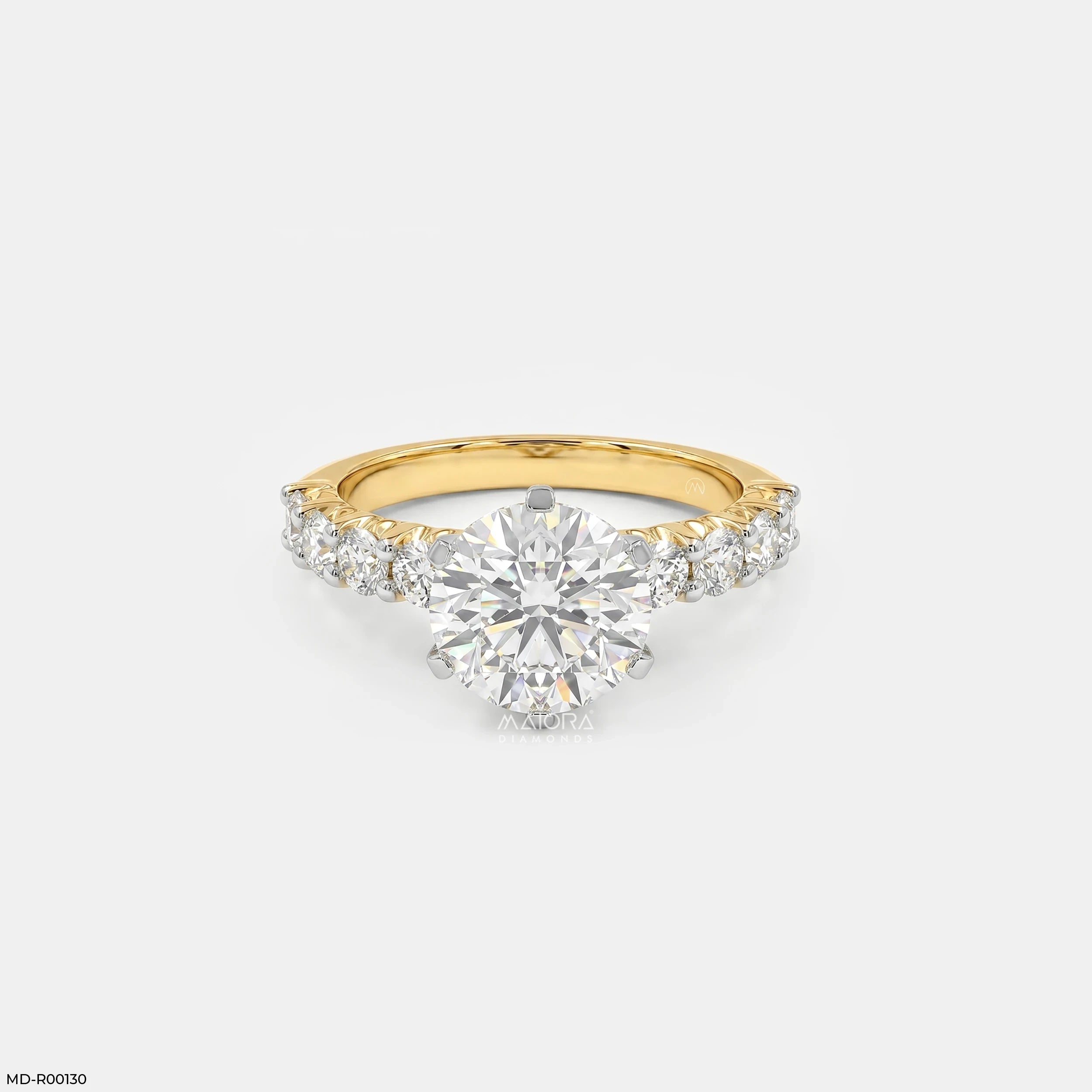 2 Carat Round Stackable Ring 14K Rose Gold
