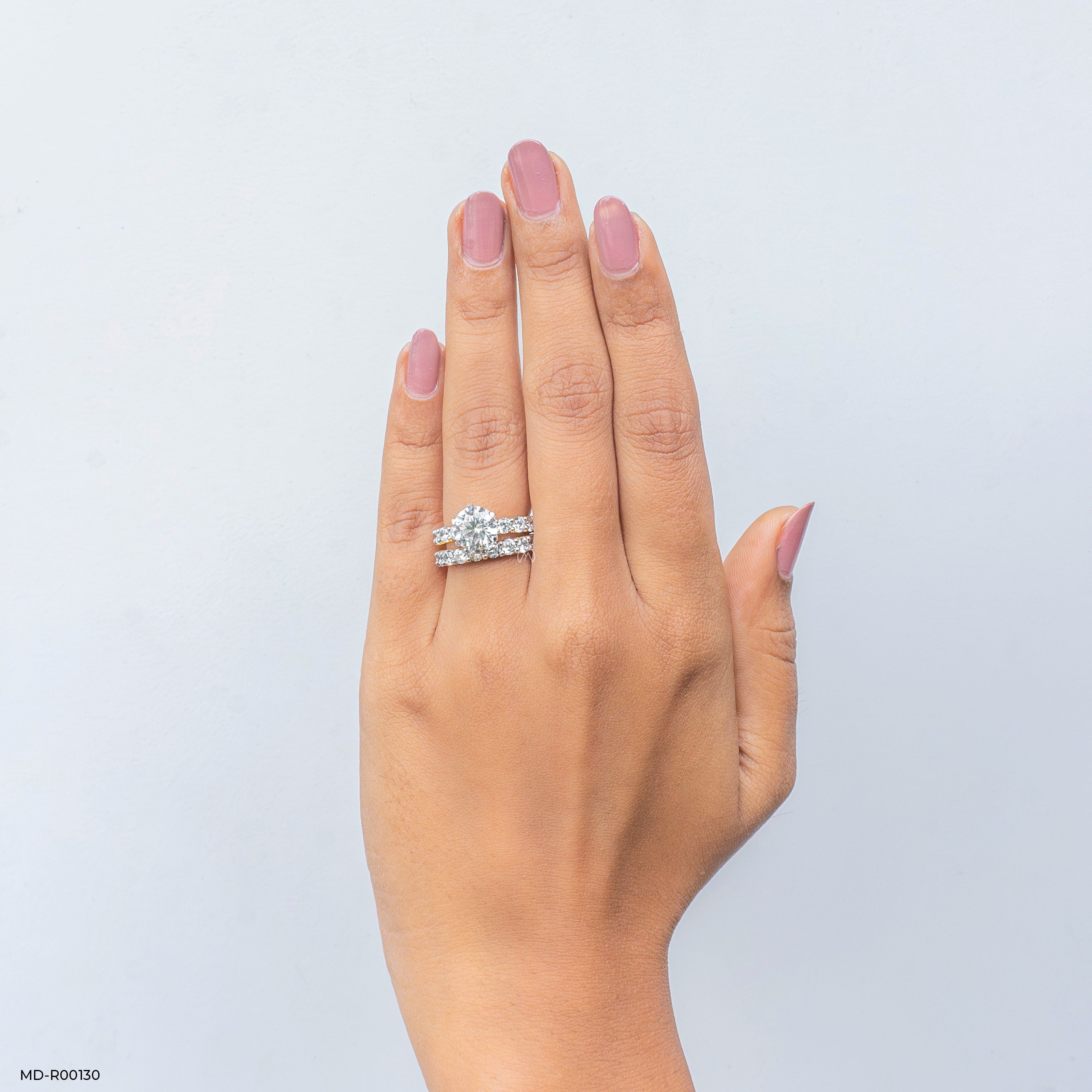 2 Carat Round Stackable Ring 14K Rose Gold