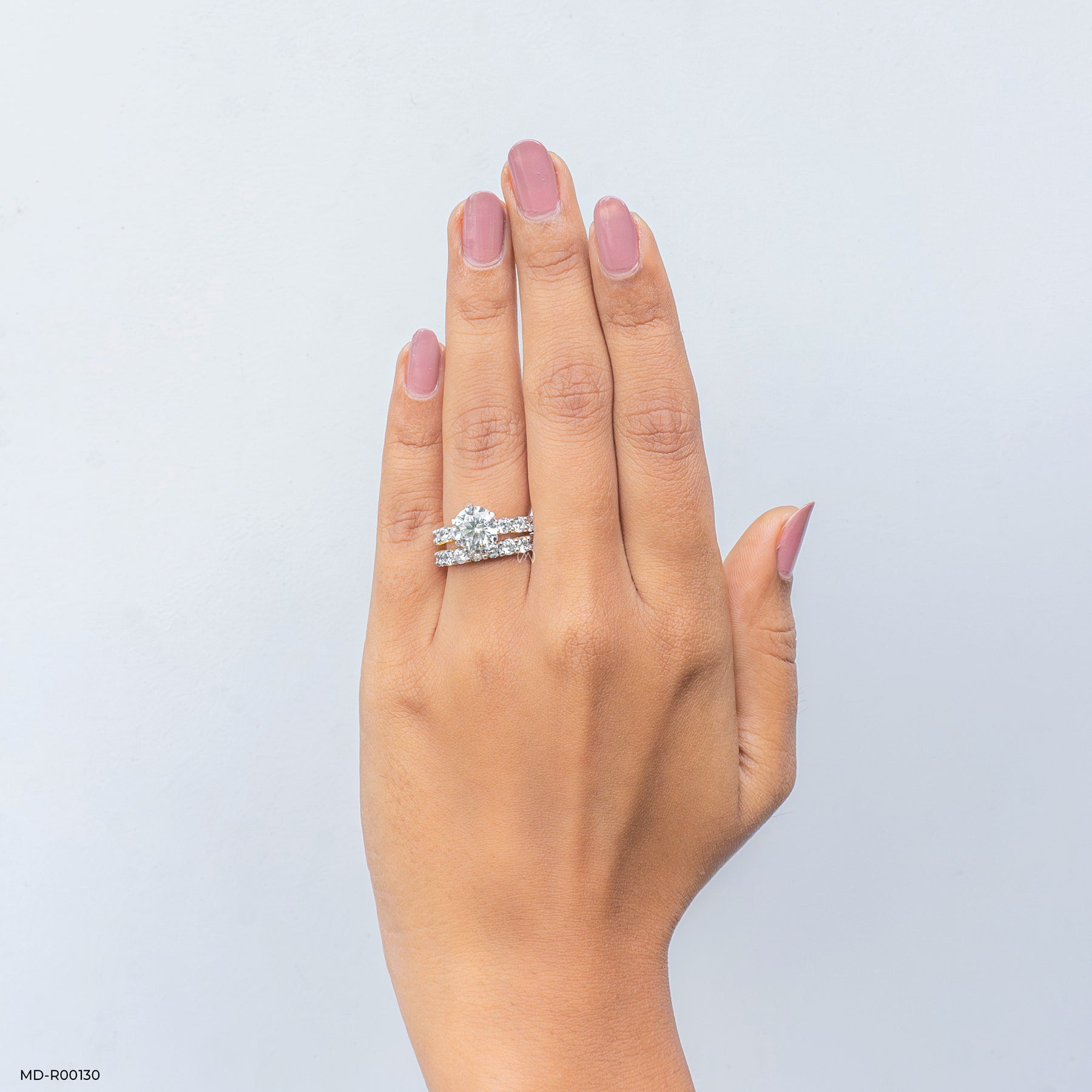 2 Carat Round Stackable Ring 14K Yellow Gold