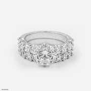 2 Carat Round Stackable Ring 14K White Gold