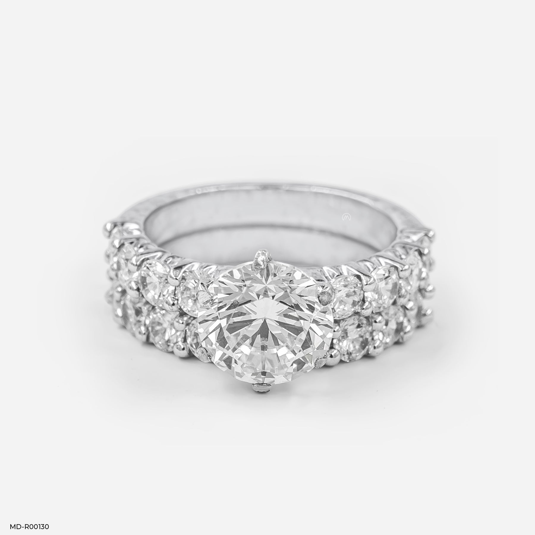 2 Carat Round Stackable Ring 14K Yellow Gold