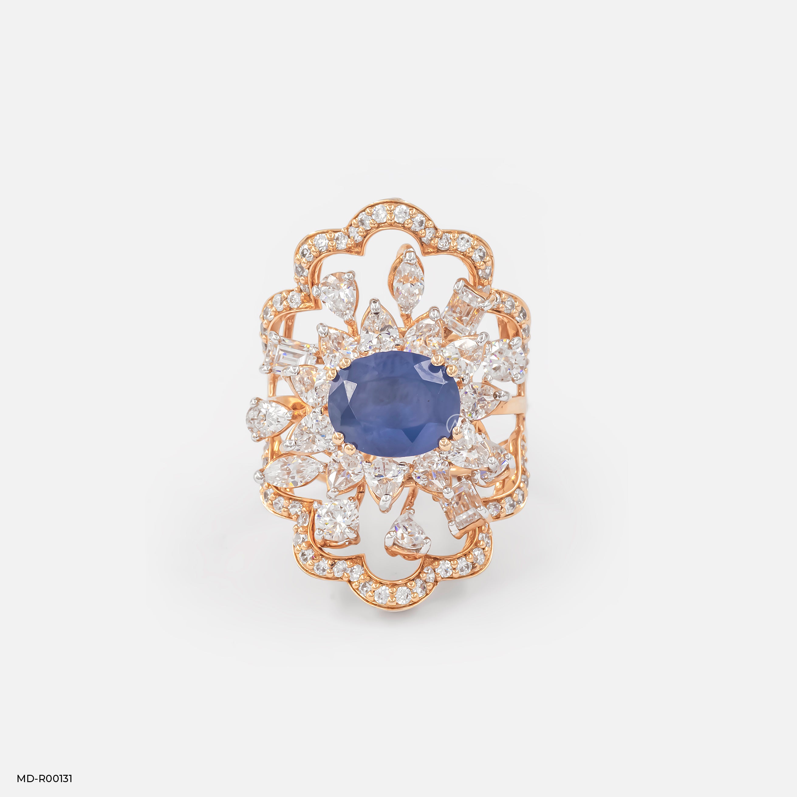 Baroque Twilight Ring 9K Rose Gold