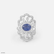 Baroque Twilight Ring 9K White Gold