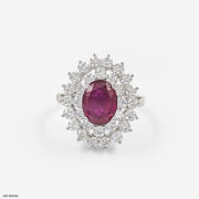 1.5 Carat Crimson Lab Diamond Ring 14K White Gold