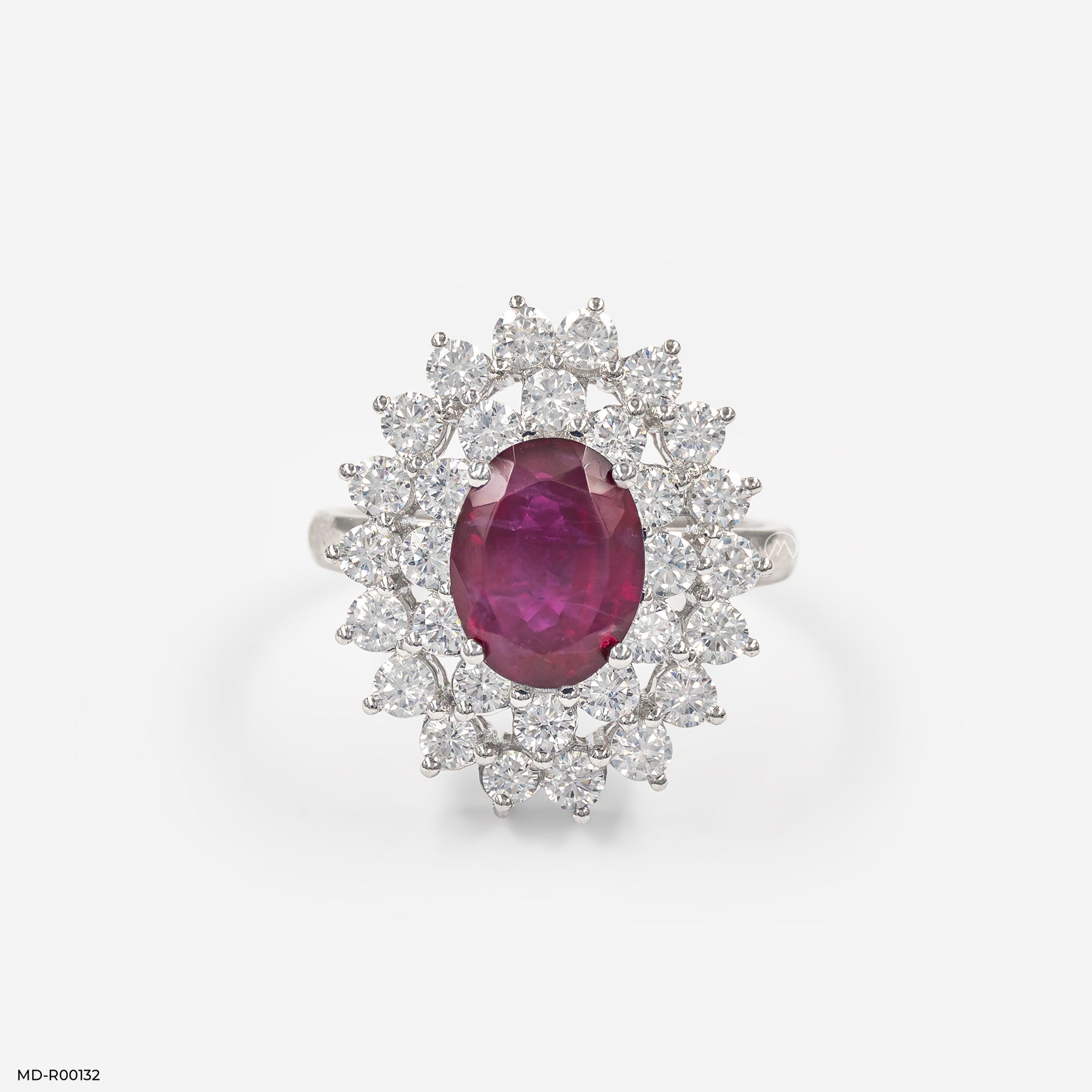 1.5 Carat Crimson Lab Diamond Ring 14K White Gold