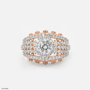 1 Carat Round Pretty Diamond Ring 14K Rose Gold