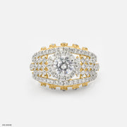 1 Carat Round Pretty Diamond Ring 14K Yellow Gold