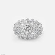 1 Carat Round Pretty Diamond Ring Platinum 950