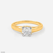 0.75 Carat Round Classic Solitaire Ring 9K Yellow Gold