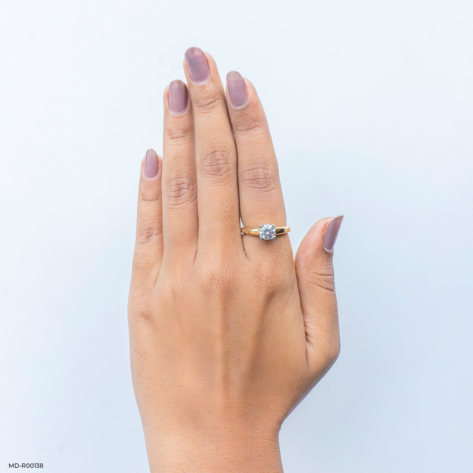 0.75 Carat Round Classic Solitaire Ring 14K Rose Gold