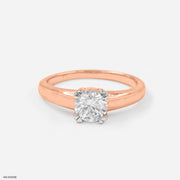 0.75 Carat Round Classic Solitaire Ring 9K Rose Gold