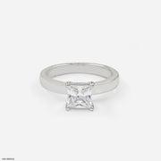 1.5 Carat Princess Cut Ring 9K White Gold