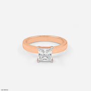 1.5 Carat Princess Cut Ring 9K Rose Gold