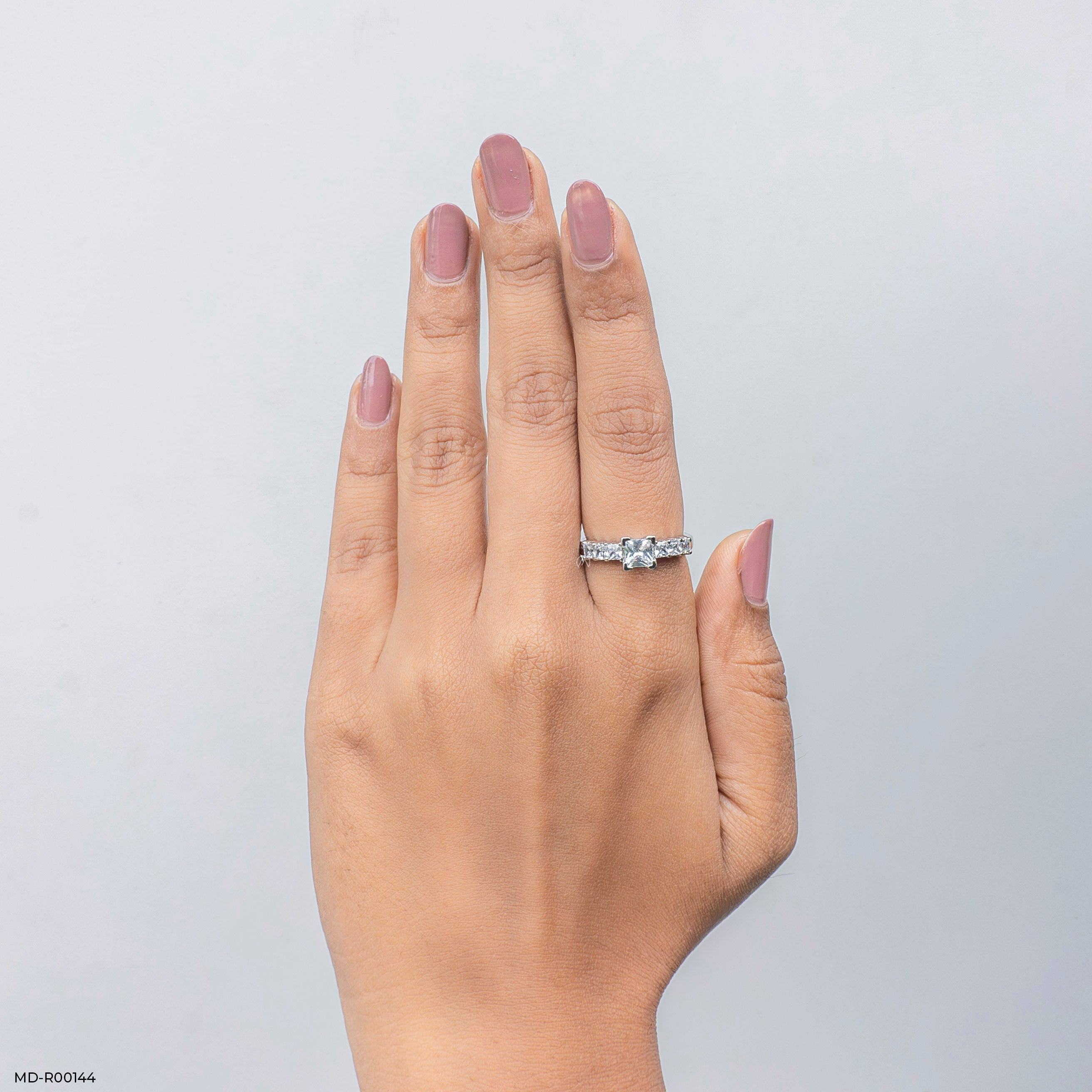 1 Carat Squarebea Diamond Ring 14K Rose Gold