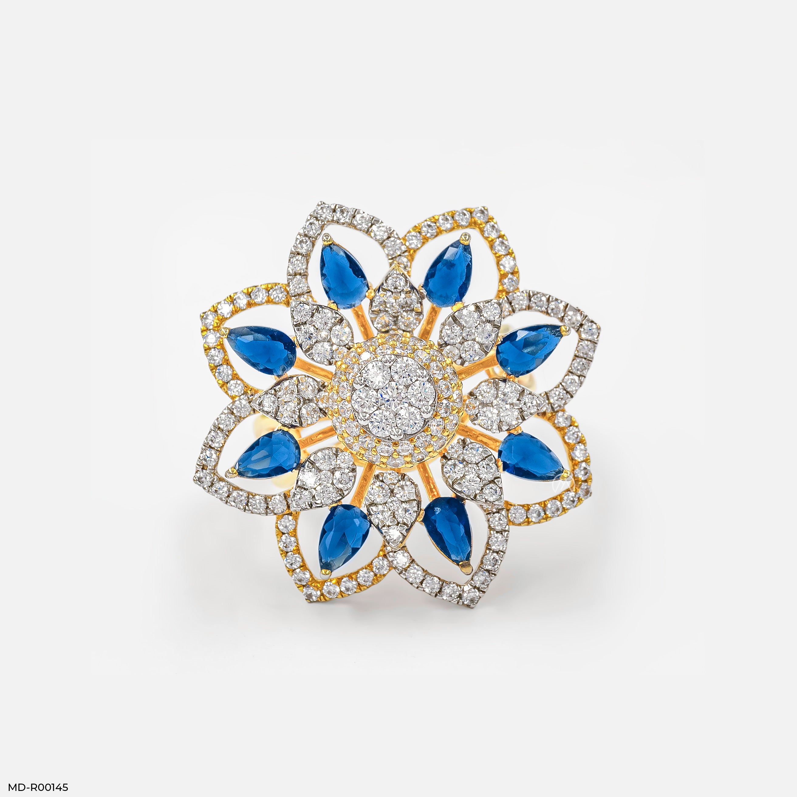 Ornate Rosette Cocktail Ring